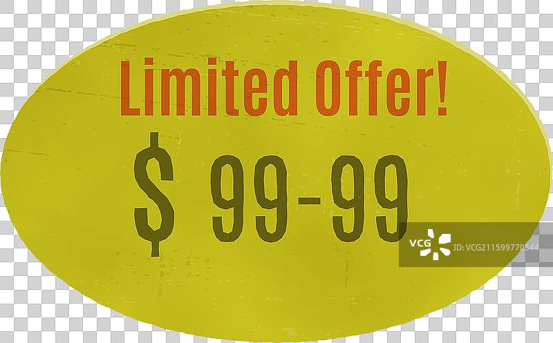 黄色椭圆形不干胶价格标签图标图片素材