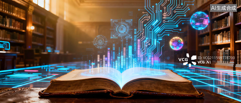 【AI数字艺术】书籍是知识的宝库图片素材