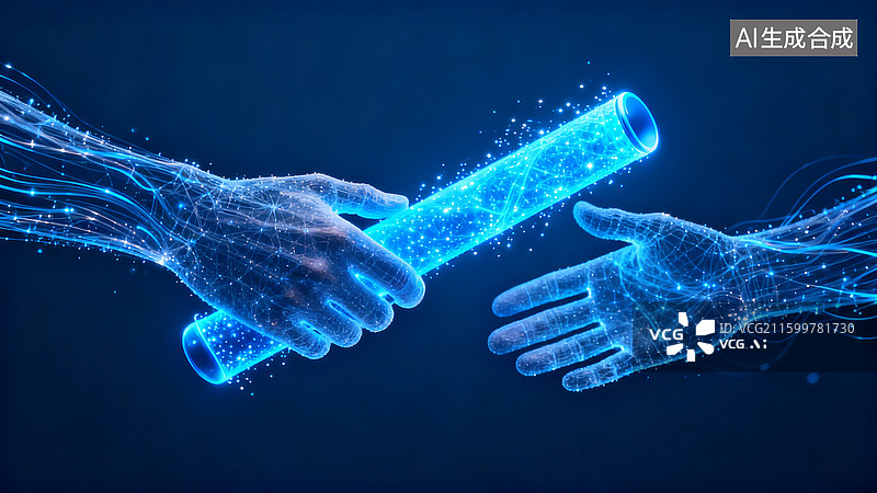 【AI数字艺术】接力接力棒传递图片素材