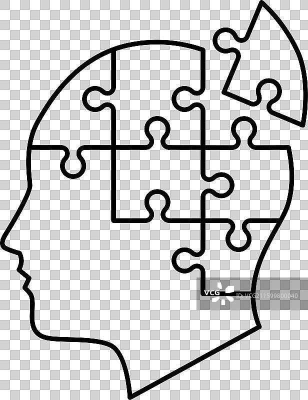 人的大脑 拼图 思维 匹配 聪明 想法图片素材