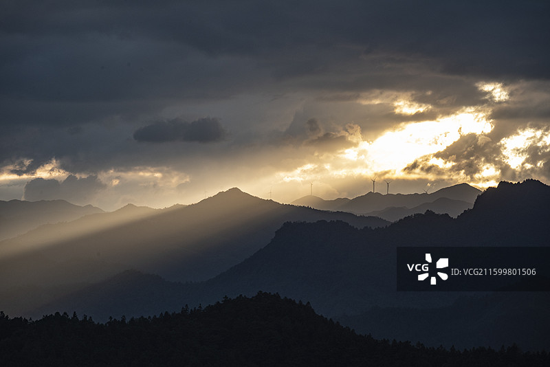 湖南崀山骆驼峰日落风光图片素材