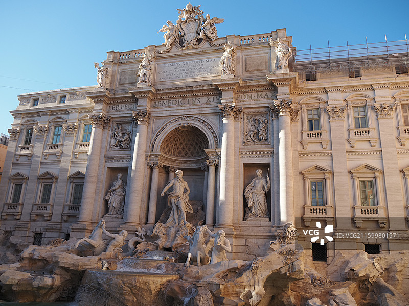 意大利 罗马 特莱维喷泉 许愿池图片素材