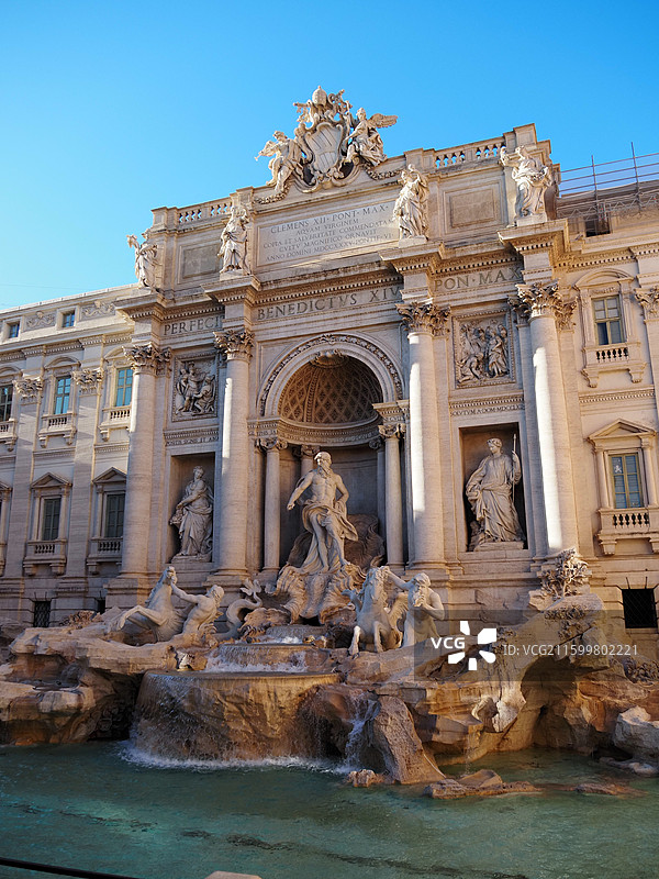 意大利 罗马 特莱维喷泉 许愿池图片素材