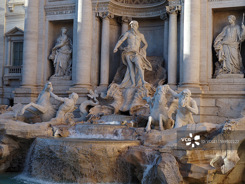 意大利 罗马 特莱维喷泉 许愿池图片素材