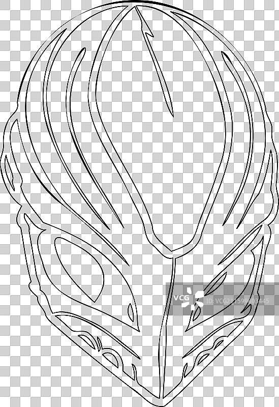 外星人轮廓草图图片素材