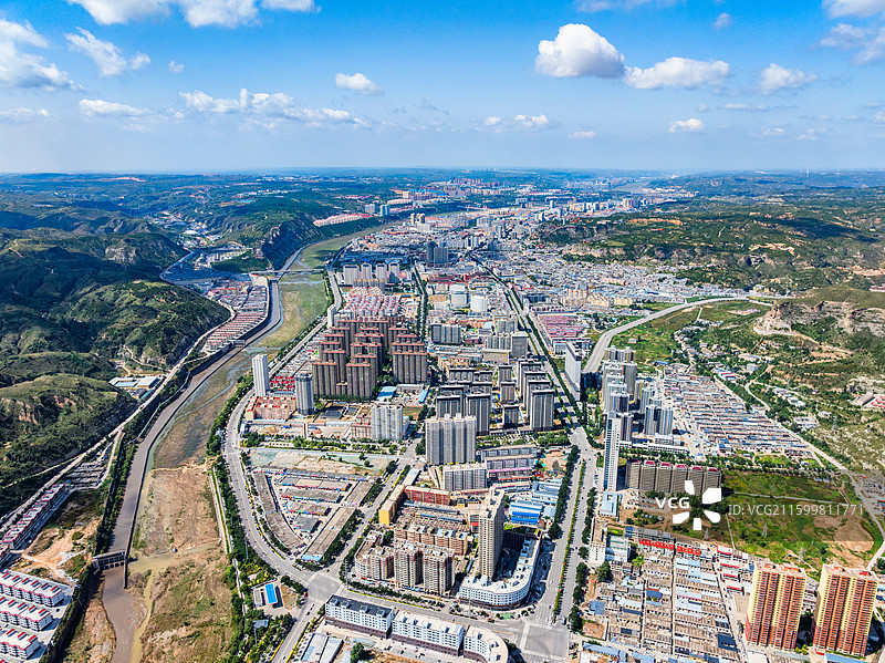 陕西 神木市 榆林市 二郎山图片素材