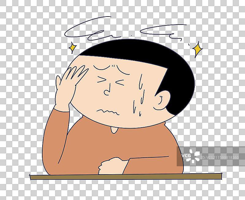 头晕头痛的人物图片素材
