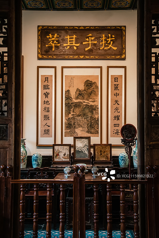 山西太原晋商博物院 三堂晋商文化室内展厅图片素材