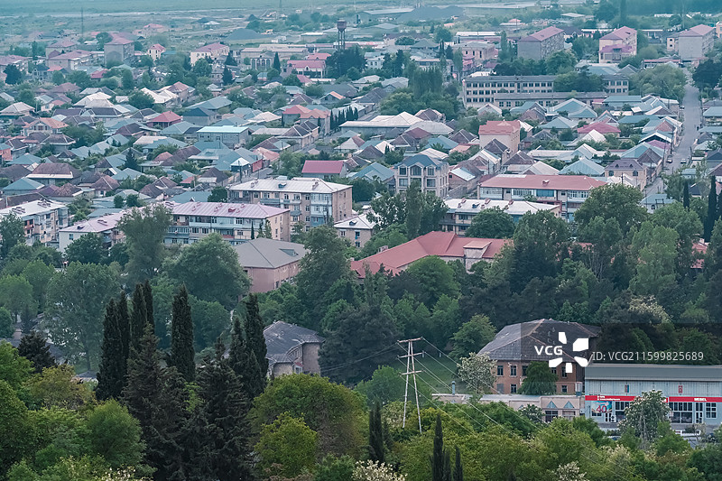 阿塞拜疆舍基小镇风光图片素材