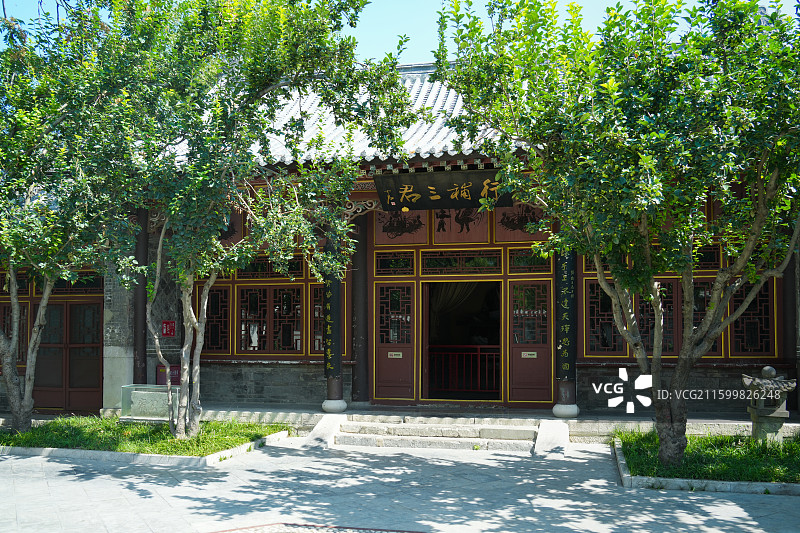 济南大明湖晏公庙图片素材