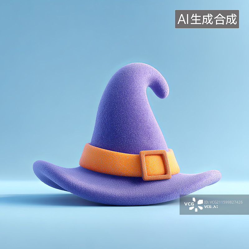【AI数字艺术】紫色巫师帽图片素材