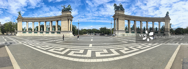英雄广场+匈牙利首都布达佩斯中心广场图片素材