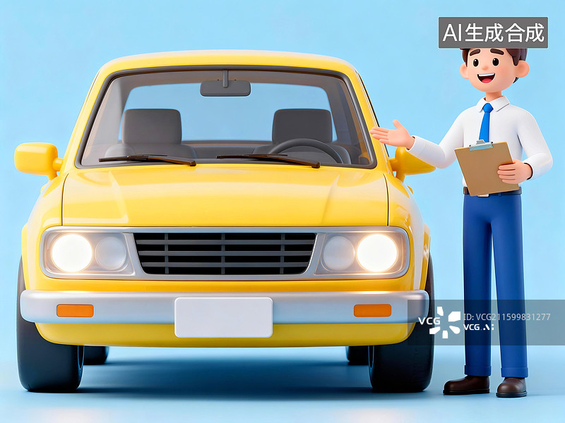 【AI数字艺术】介绍汽车的销售人员图片素材