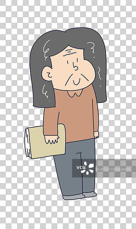 拿着书籍的女性人物图片素材