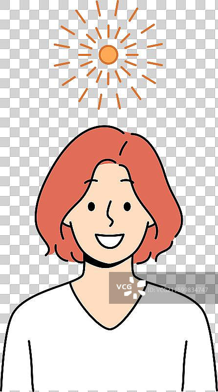 阳光明媚，女子尽情享受好天气图片素材