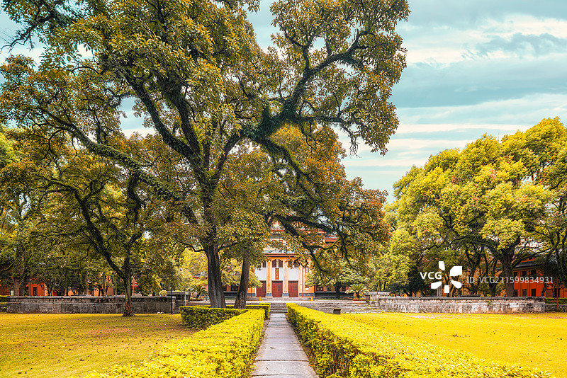 广西桂林独秀峰靖江王城民国广西省政府旧址图片素材