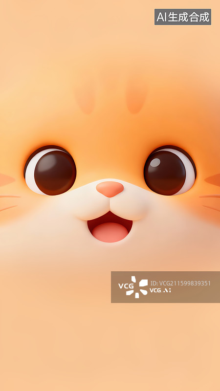 【AI数字艺术】萌物脸谱——猫图片素材