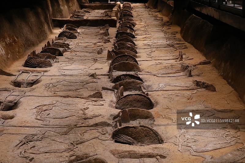 湖北荆州-楚王车马阵图片素材