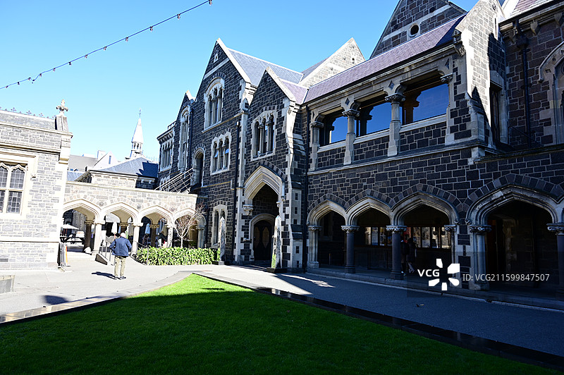 Christchurch新西兰基督城冬日城市风光图片素材