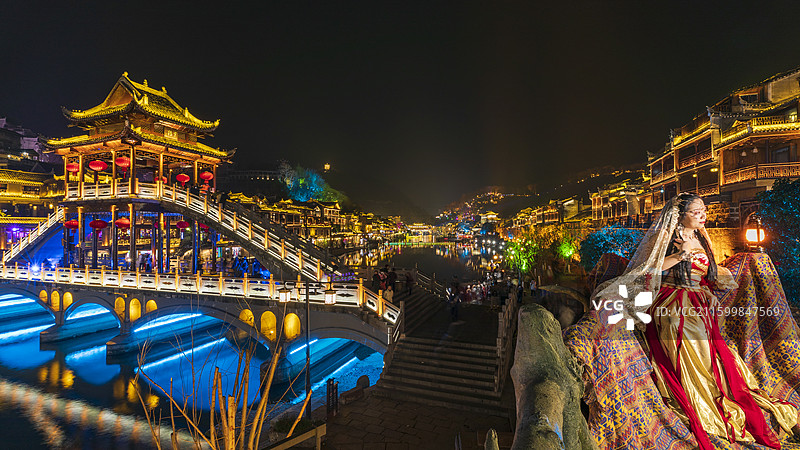 古城夜景图片素材