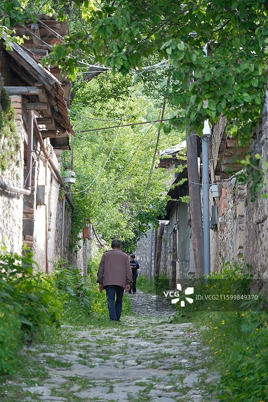 阿塞拜疆舍基小镇风光图片素材