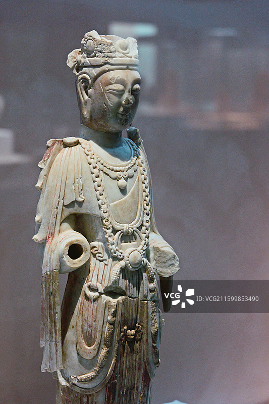 邯郸博物馆藏北齐菩萨立像图片素材