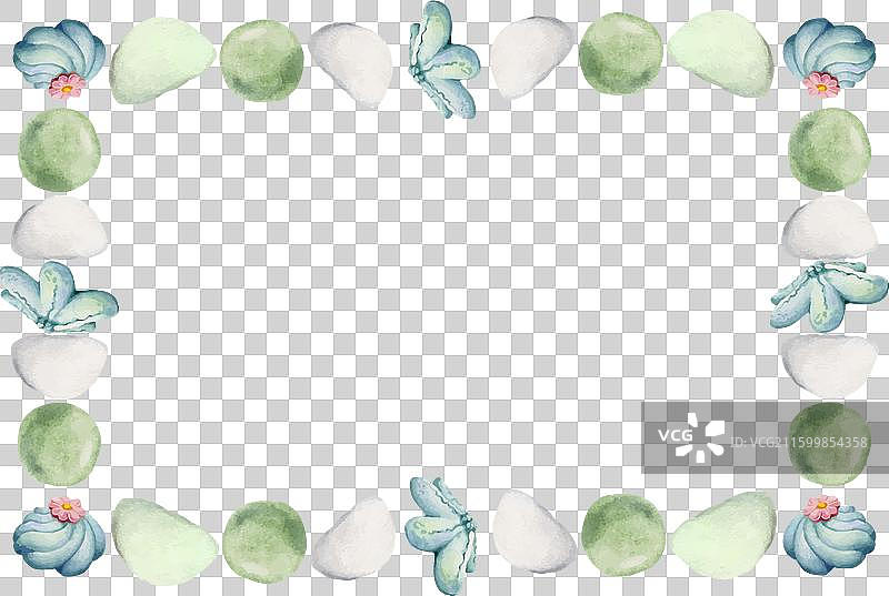 水彩手绘日式传统点心图片素材