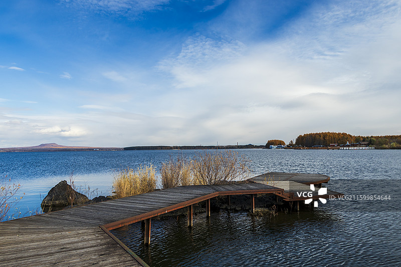 五大连池风景区白龙湖风光图片素材