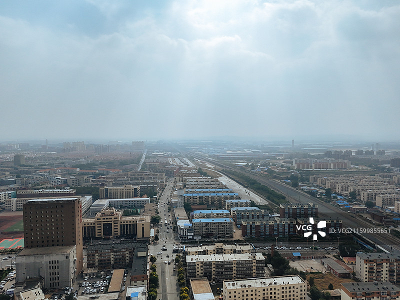 开原市 许台村 人民公园 植物园 航拍图片素材