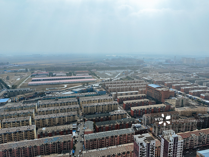 开原市 许台村 人民公园 植物园 航拍图片素材