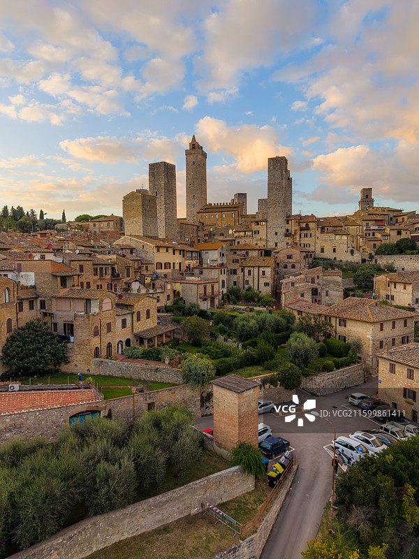 意大利圣吉米尼亚诺SanGimignano航拍图片素材