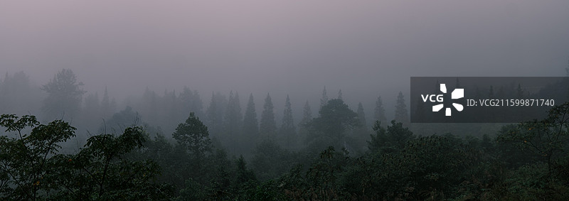 重庆古剑山风景区 大雾图片素材