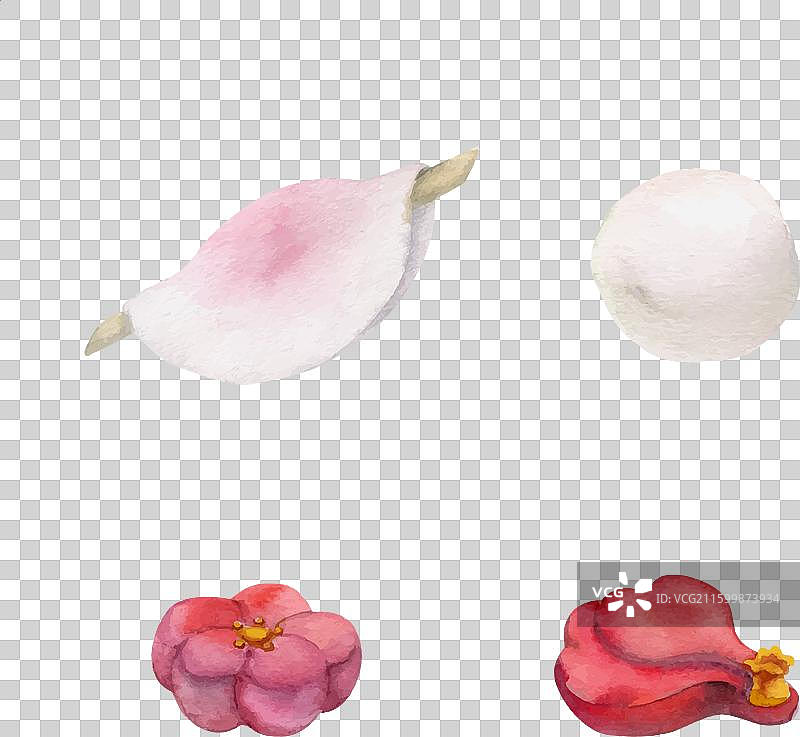 水彩手绘传统日式点心图片素材