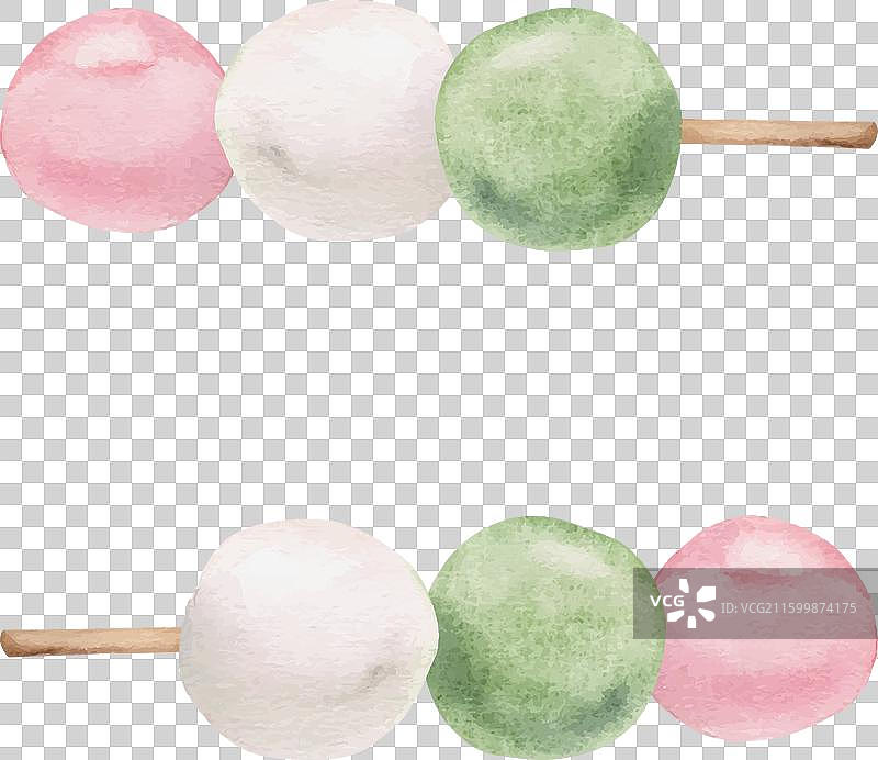 水彩手绘传统日式点心图片素材