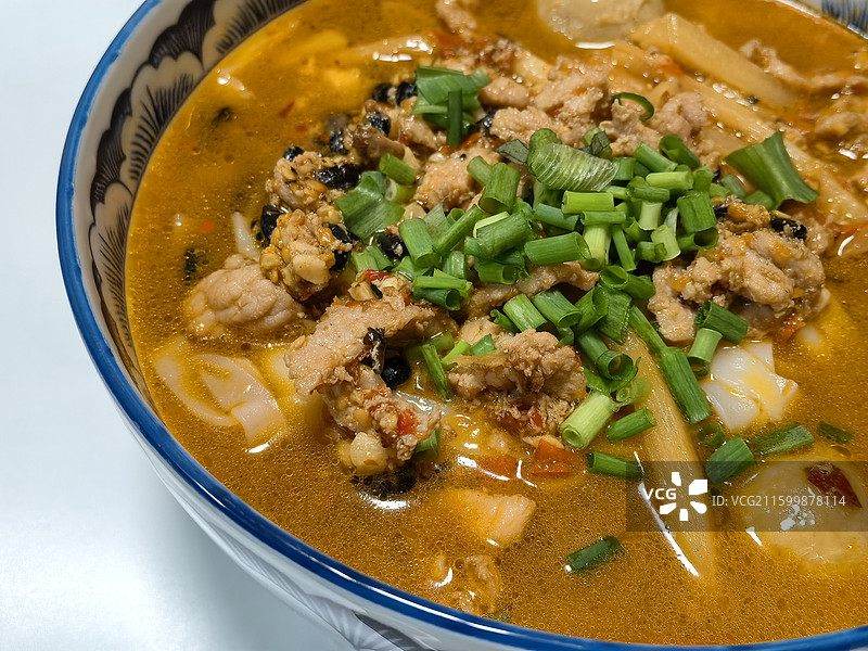 广西老友生料粉，南宁老友粉，猪肉扁粉图片素材