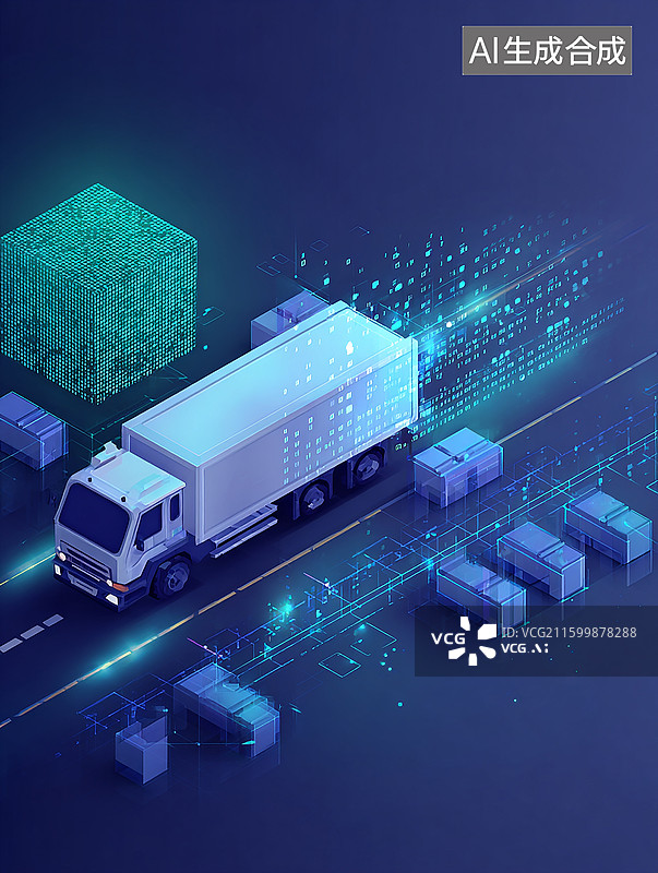 【AI数字艺术】科技感概念汽车广告背景图图片素材