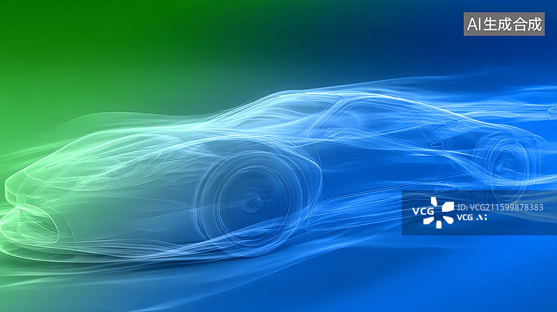 【AI数字艺术】科技感概念汽车广告背景图图片素材