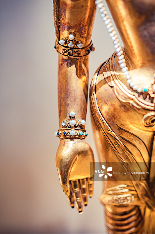 南京博物院藏慈航之宝清金观音菩萨立像图片素材