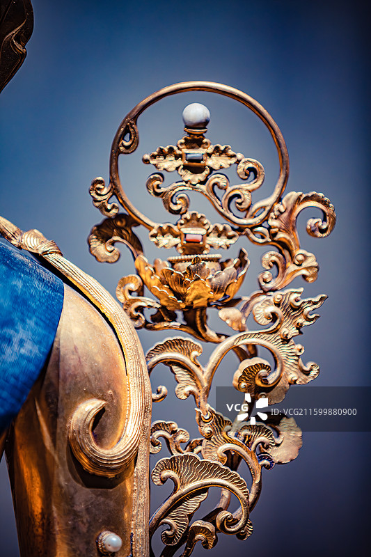 南京博物院藏慈航之宝清金观音菩萨立像图片素材