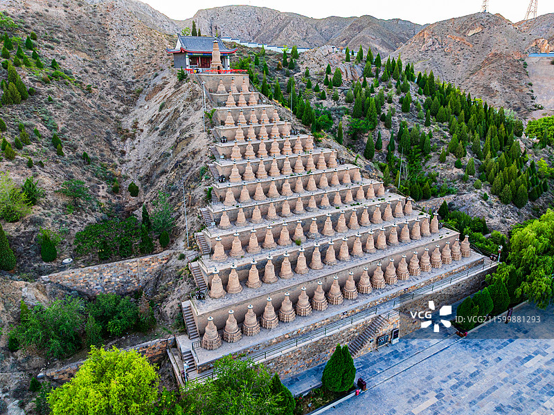 宁夏 青铜峡 一百零八塔图片素材