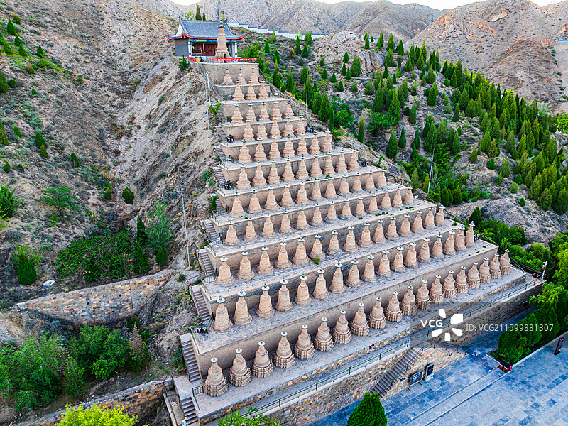 宁夏 青铜峡 一百零八塔图片素材