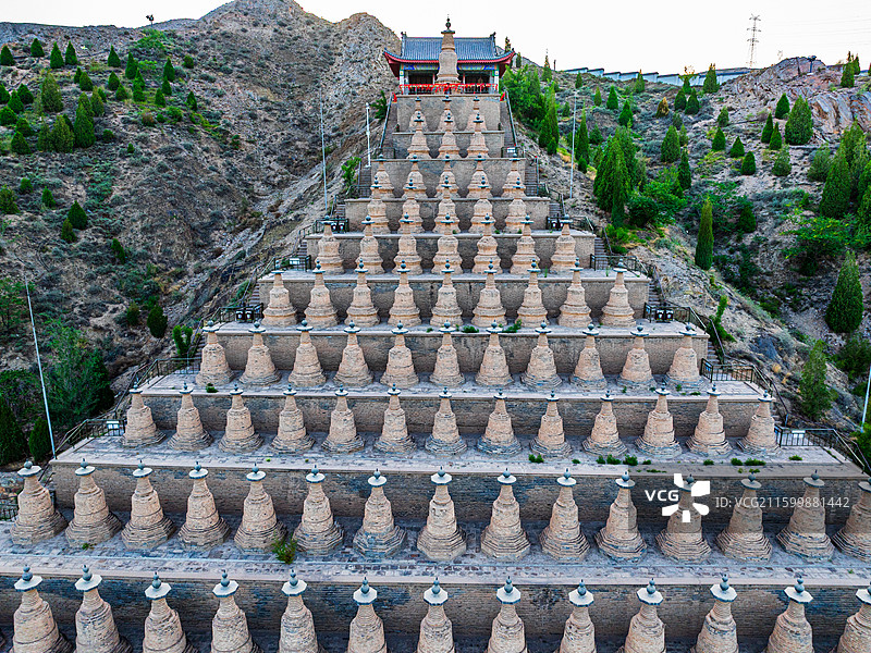 宁夏 青铜峡 一百零八塔图片素材