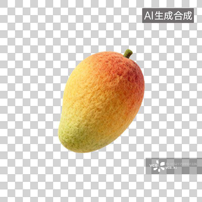 【AI数字艺术】手工毛毡制作的芒果图片素材