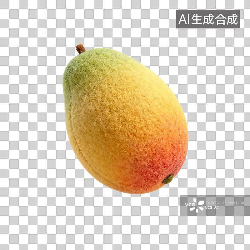 【AI数字艺术】手工毛毡制作的芒果图片素材