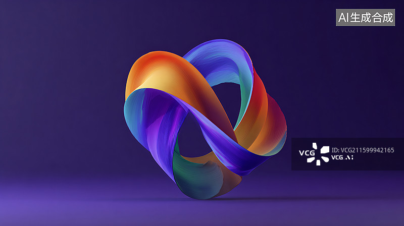 【AI数字艺术】彩色无限符号抽象艺术创意图图片素材