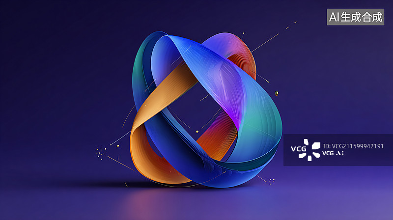 【AI数字艺术】彩色无限符号抽象艺术创意图图片素材