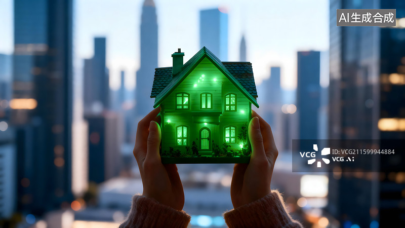 【AI数字艺术】房地产投资和房屋抵押贷款金融房地产概念图片素材