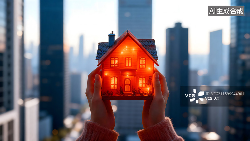 【AI数字艺术】房地产投资和房屋抵押贷款金融房地产概念图片素材