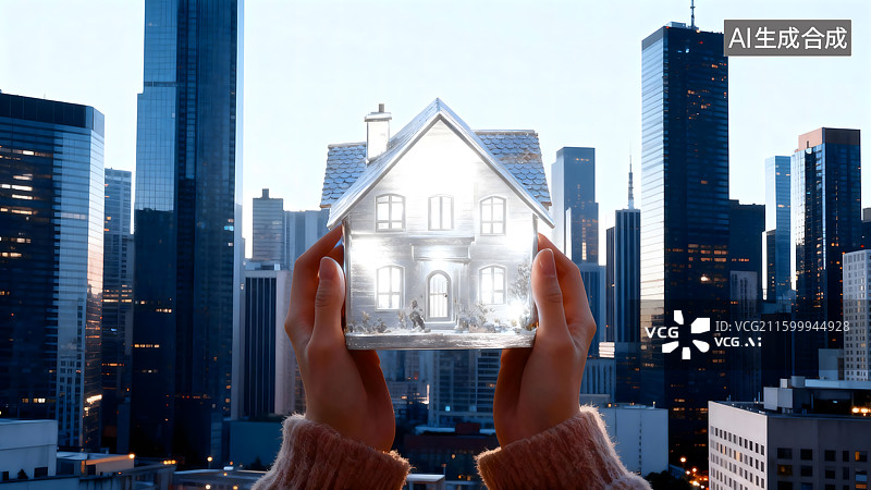 【AI数字艺术】房地产投资和房屋抵押贷款金融房地产概念图片素材