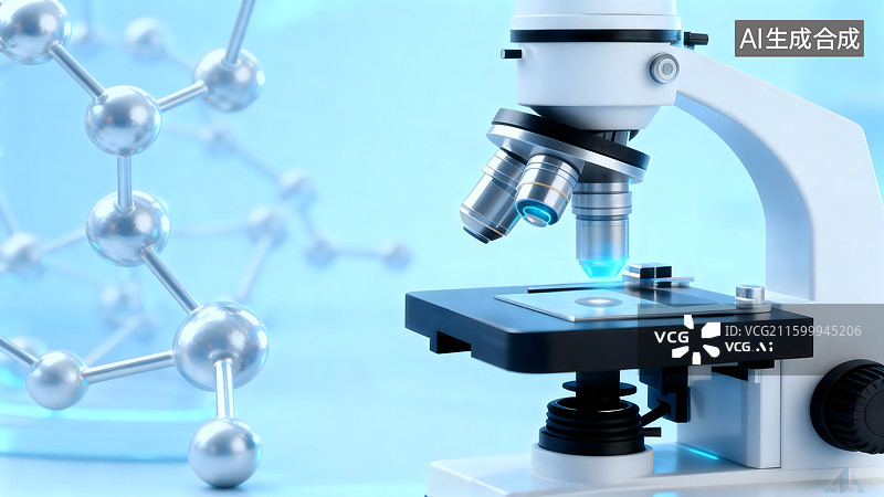 【AI数字艺术】显微镜和实验室设备图片素材